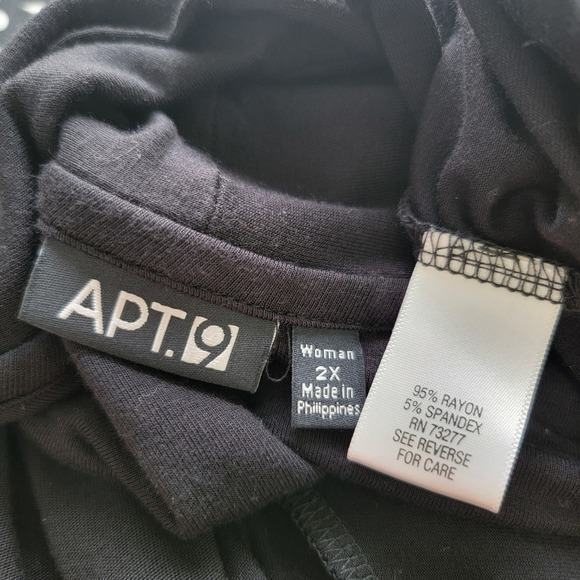 APT 9 Black Jersey Knit Cardigan Sweater Open Front Long Sleeve Plus Size 2X - Picture 5 of 7